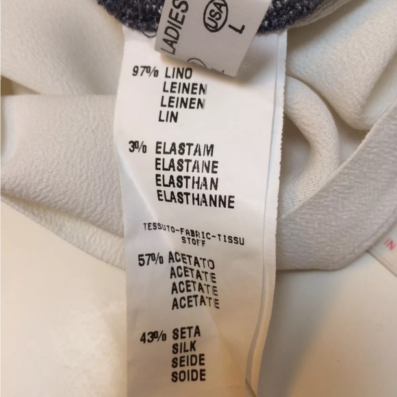 Fabiana Filippi dual sided silk and knit top gray cream size 46 - Picture 7 of 7